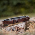 Load image into Gallery viewer, Leather dog collar with braided design