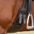Load image into Gallery viewer, anatomischer Lederkurzgurt soft - Ascot Reitsportschwarz
