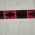 Load image into Gallery viewer, brauner Gürtel im Polo - Design Frühjahr/ Sommer Kollektion - Ascot Reitsportburgunder/ granatapfel pink/ mit einem light blush Strich