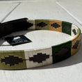 Load image into Gallery viewer, brauner Gürtel im Polo - Design Frühjahr/ Sommer Kollektion - Ascot Reitsportgrün/ gold/ hellgrün/ creme
