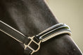 Load image into Gallery viewer, Lederhalfter Saint - Tropez - Ascot Reitsportschwarz/ weiß unterlegt/ klare Steine/ Edelstahlbeschläge