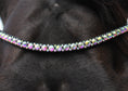 Load image into Gallery viewer, Slim - Stirnriemen Happy (Nr. 6.) - Ascot Reitsport6.4 (regenbogenfarbende Steine)