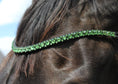 Load image into Gallery viewer, Slim - Stirnriemen Happy (Nr. 6.) - Ascot Reitsport6.6 (grüne Steine)