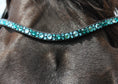 Load image into Gallery viewer, Slim - Stirnriemen Lucky (Nr. 7.) - Ascot Reitsport7.1 (braun/ gold)