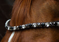 Load image into Gallery viewer, Glitzerstirnriemen Majestic (Nr. 9.) mit dicken grauen Steinen von der Marke Ascot Reitsportartikel.