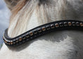 Load image into Gallery viewer, Stirnriemen Shine (Nr. 10.) - Ascot Reitsport10.5 (gold mehrfarbig)