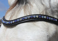 Load image into Gallery viewer, Stirnriemen Shine (Nr. 10.) - Ascot Reitsport10.7 (blau mehrfarbig)