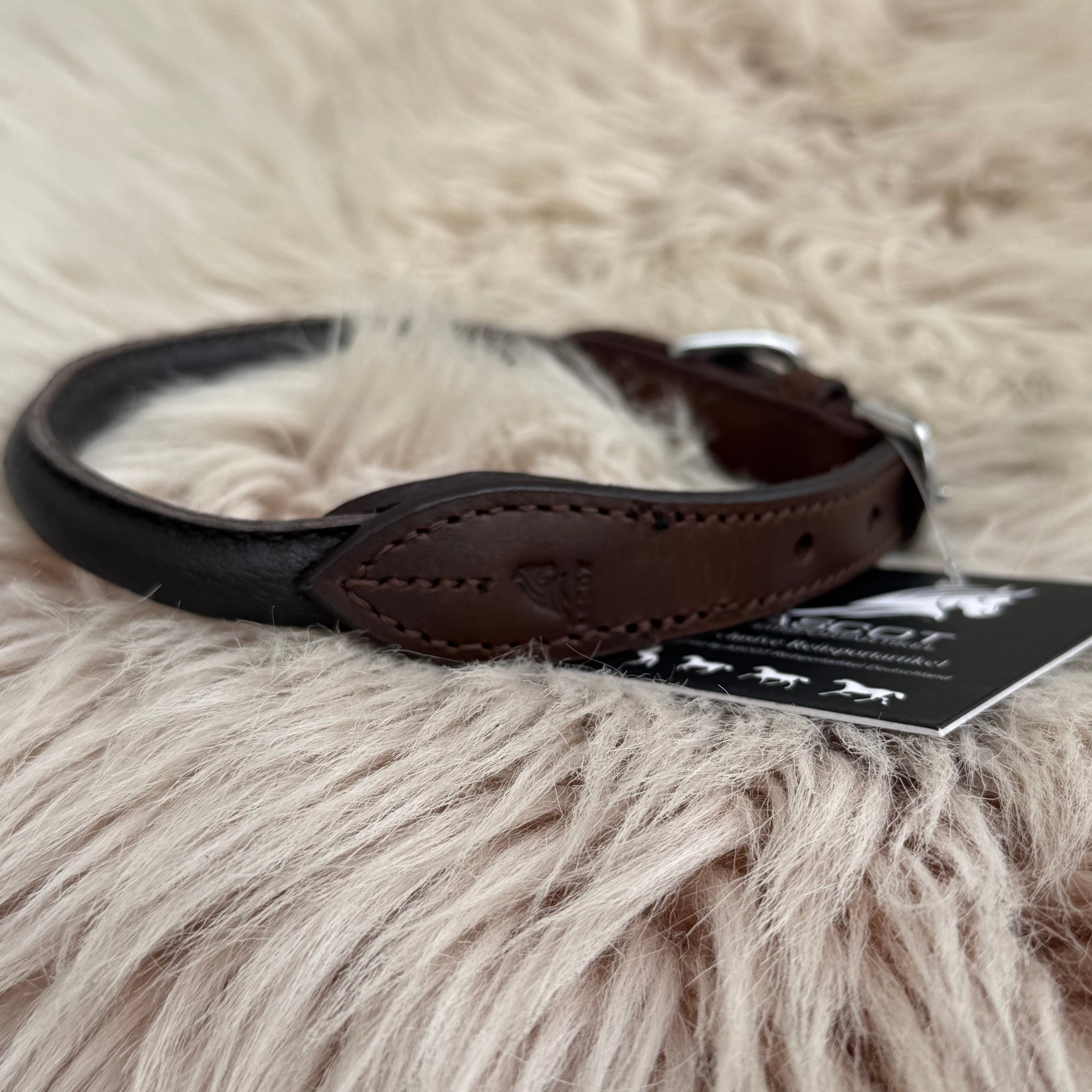 Lederhundehalsband rundgenäht