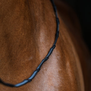 Anti-Slip Zügel mit Stegen (schwarz)