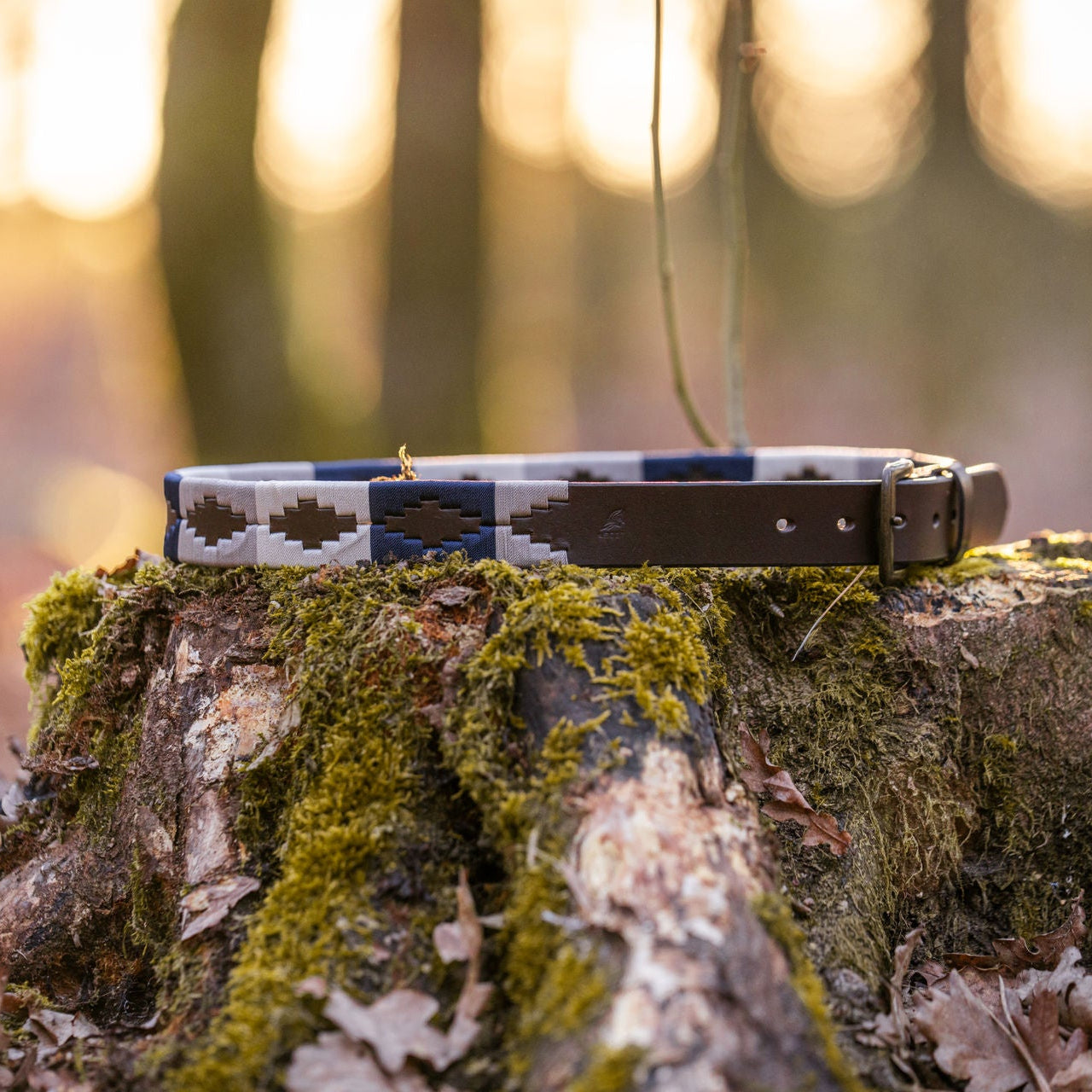 brauner Gürtel im Polo-Design