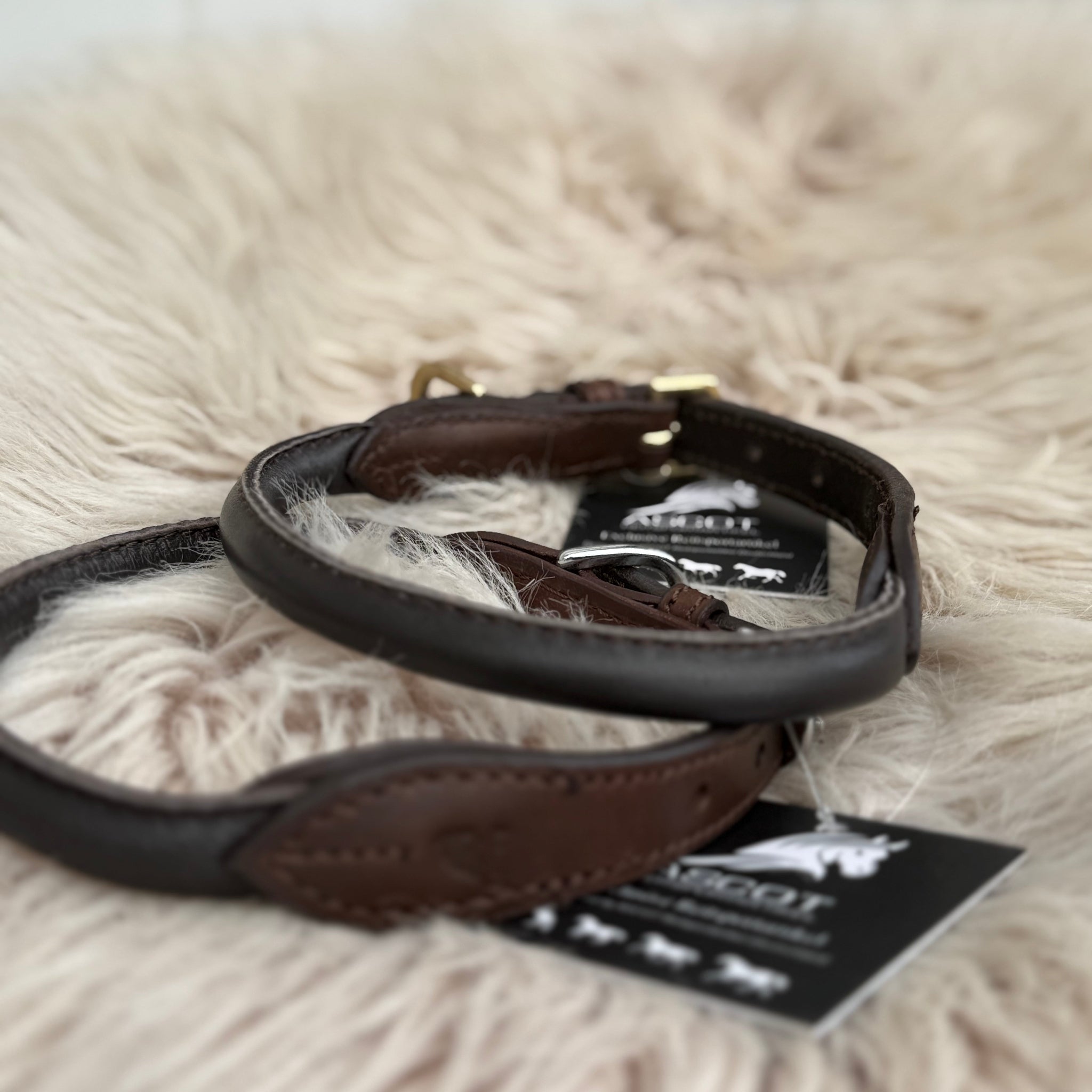 Lederhundehalsband rundgenäht