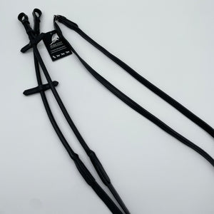 round-stitched soft leather reins