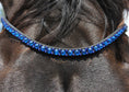 Load image into Gallery viewer, Slim - Stirnriemen Happy (Nr. 6.) - Ascot Reitsport6.7 (blaue Steine)
